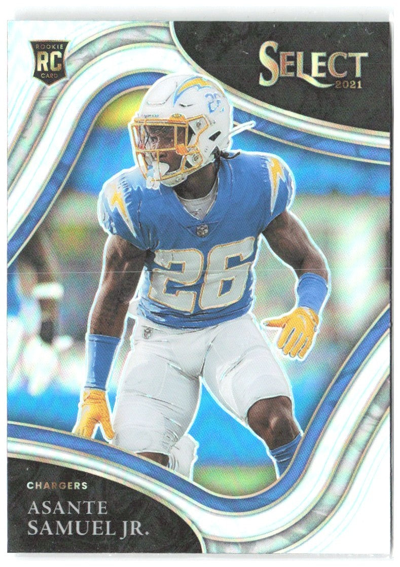 Asante Samuel Jr. Panini Select - Silver Prizm 392 2021 Los Angeles Chargers