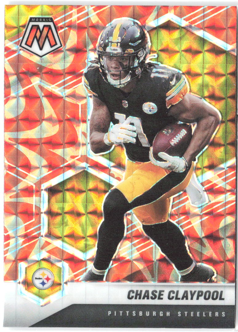 Chase Claypool Panini Mosaic Prizm Reactive Orange 169 2021 Pittsburgh Steelers