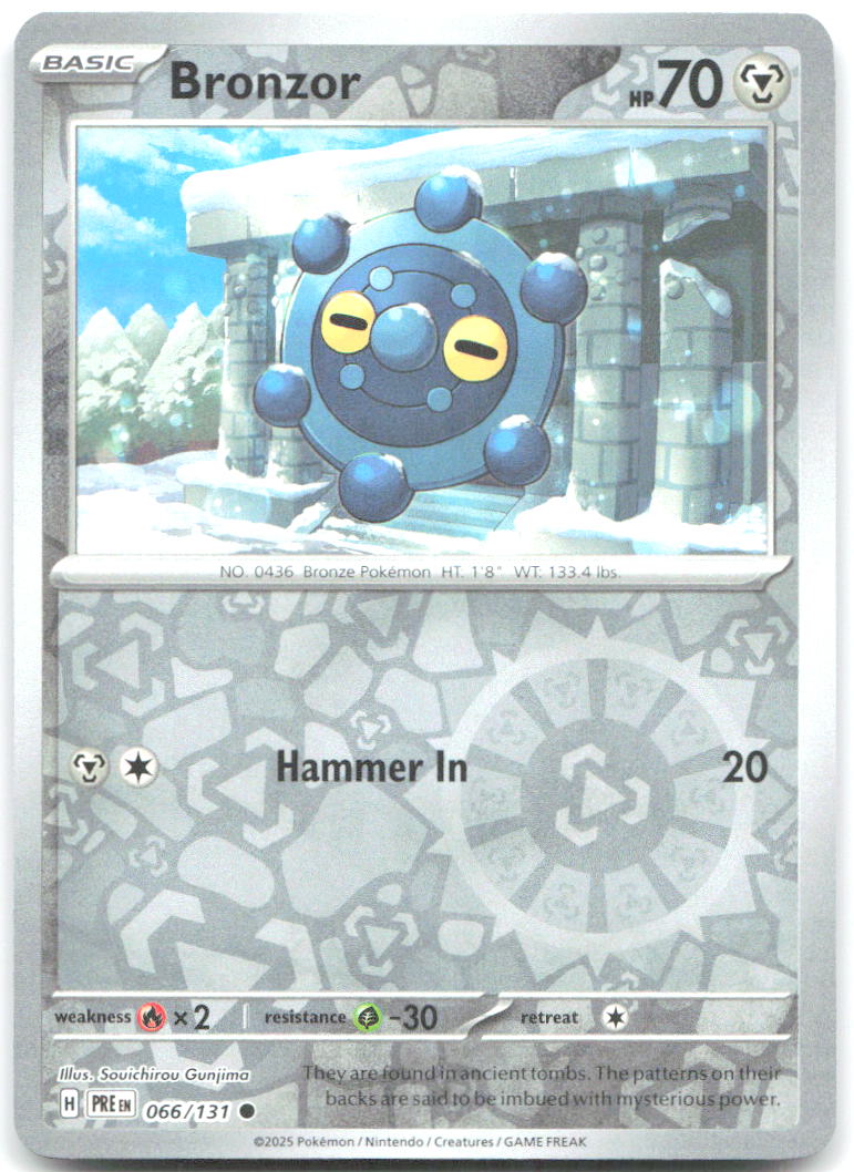 Bronzor Reverse Holo SV: Prismatic Evolutions 066/131 NM Souichirou Gunjima