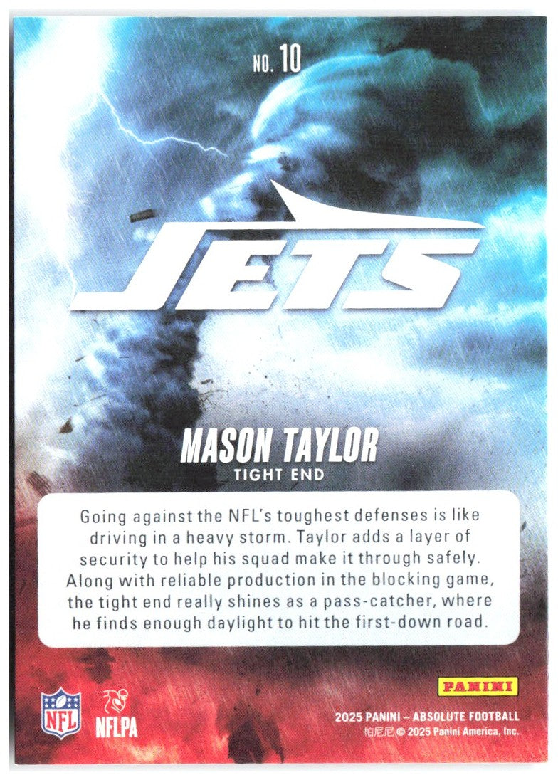 Mason Taylor Panini Absolute - By Storm 10 2025 New York Jets