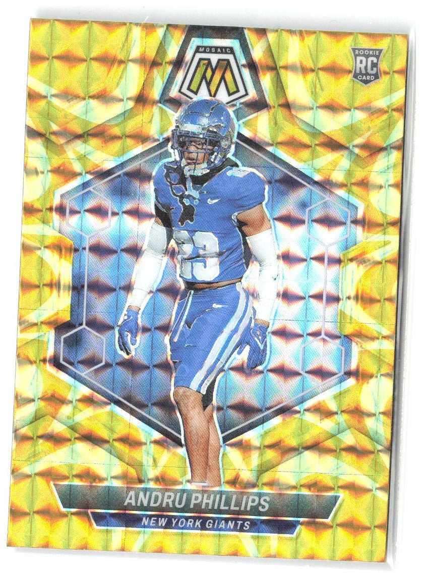 Andru Phillips Panini Mosaic - Mosaic Reactive Yellow 362 2024 New York Giants