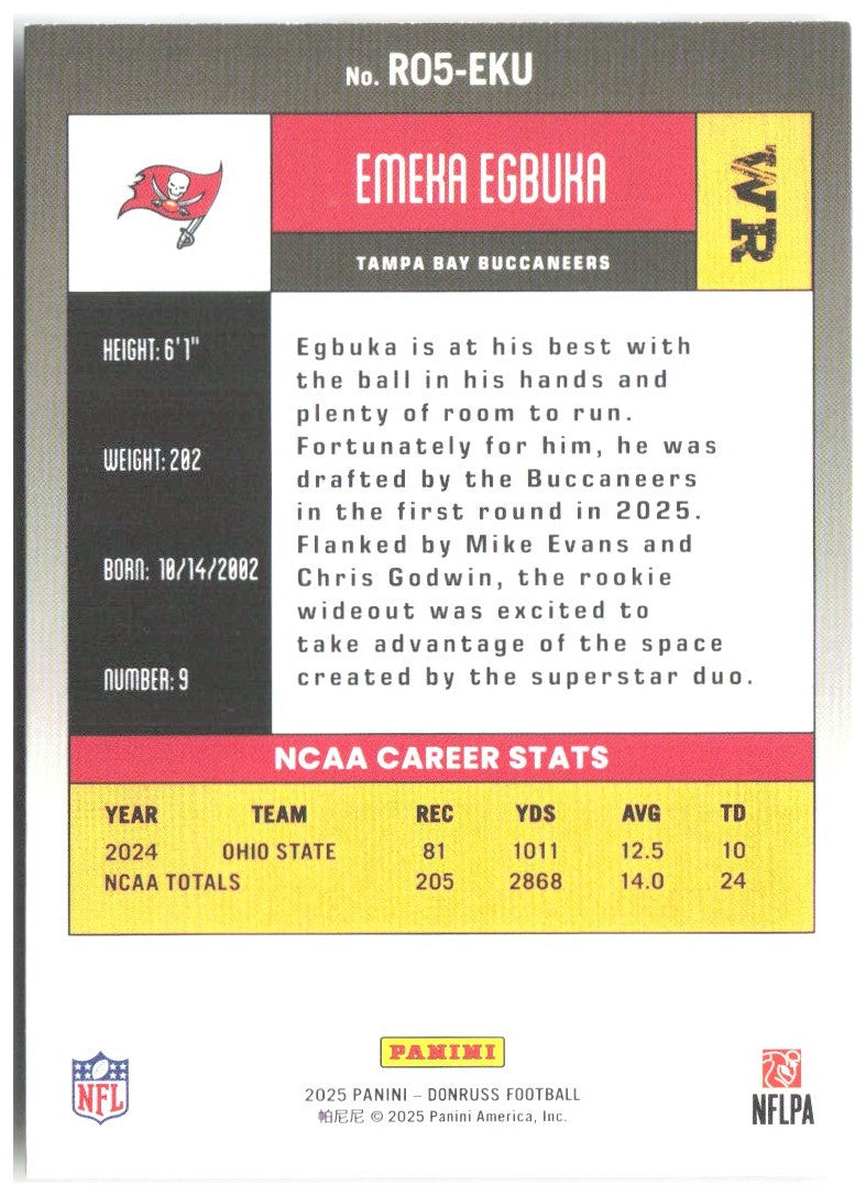 Emeka Egbuka Donruss - Retro 2005 R05-EKU 2025 Tampa Bay Buccaneers
