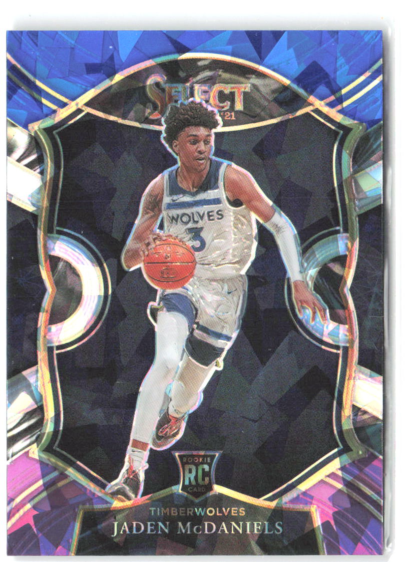 Jaden McDaniels Select - Blue White Purple Cracked Ice 88 2020-21 Timberwolves
