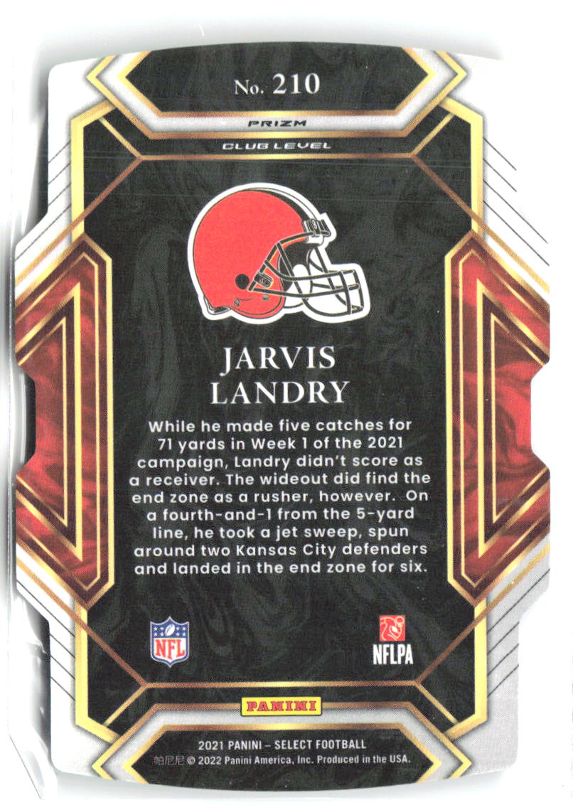 Jarvis Landry Select - Red and Yellow Prizm Die Cut 210 2021 Cleveland Browns