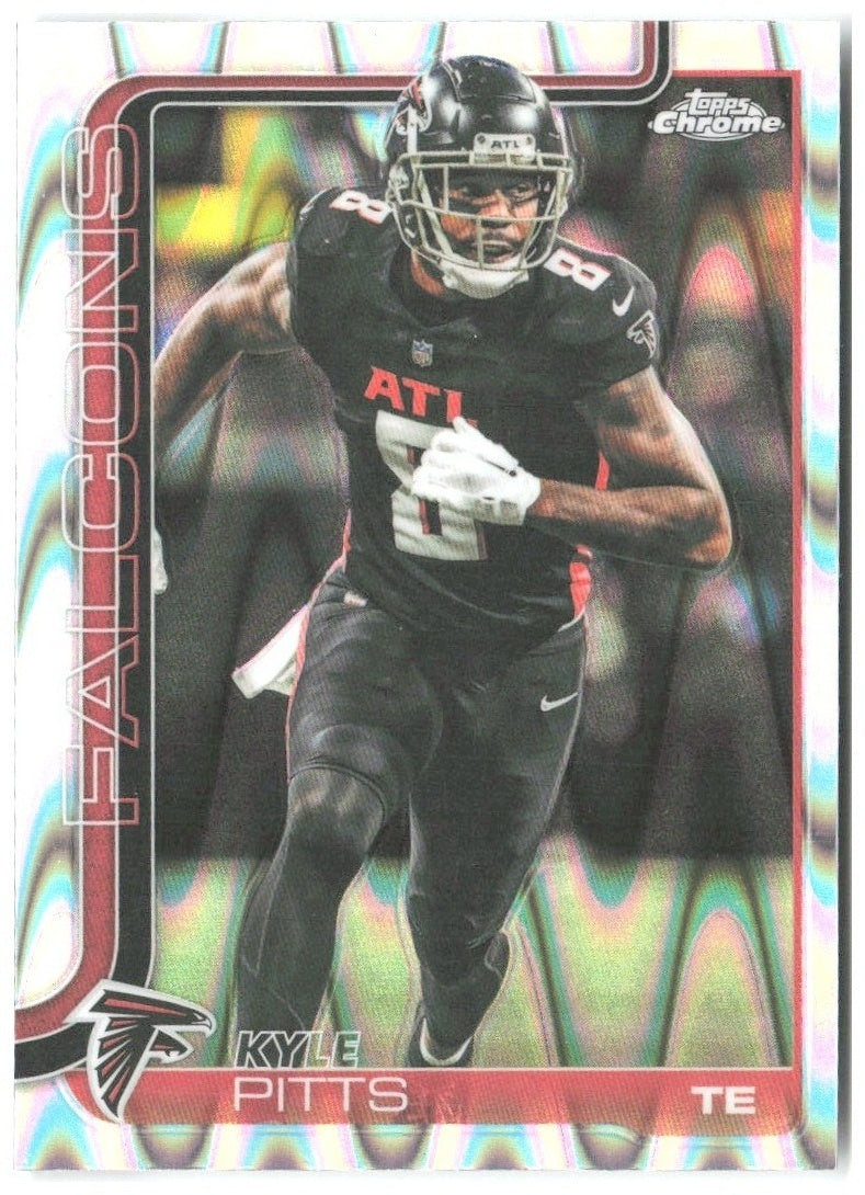 Kyle Pitts Topps Chrome - Ray Wave Refractor 14 2025 Atlanta Falcons