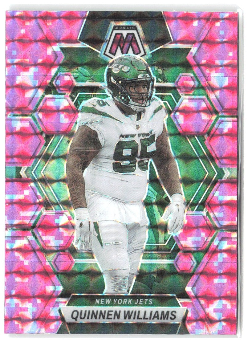 Quinnen Williams Panini Mosaic - Camo Pink Mosaic 77 2023 New York Jets