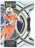 Brandon Johnson Panini Select - Silver Prizms Die Cuts 189 2023 Denver Broncos