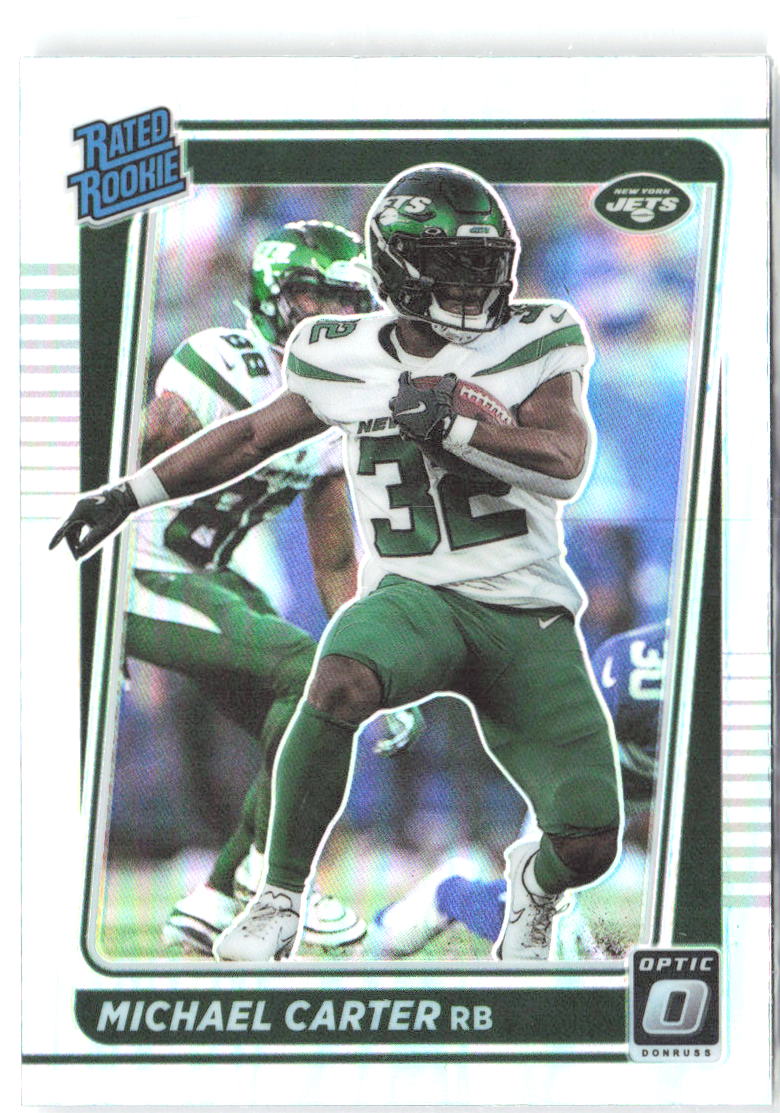 Michael Carter Donruss Optic - Holo 235 2021 New York Jets