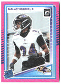 Malaki Starks Donruss Optic - Pink 256 2025 Baltimore Ravens