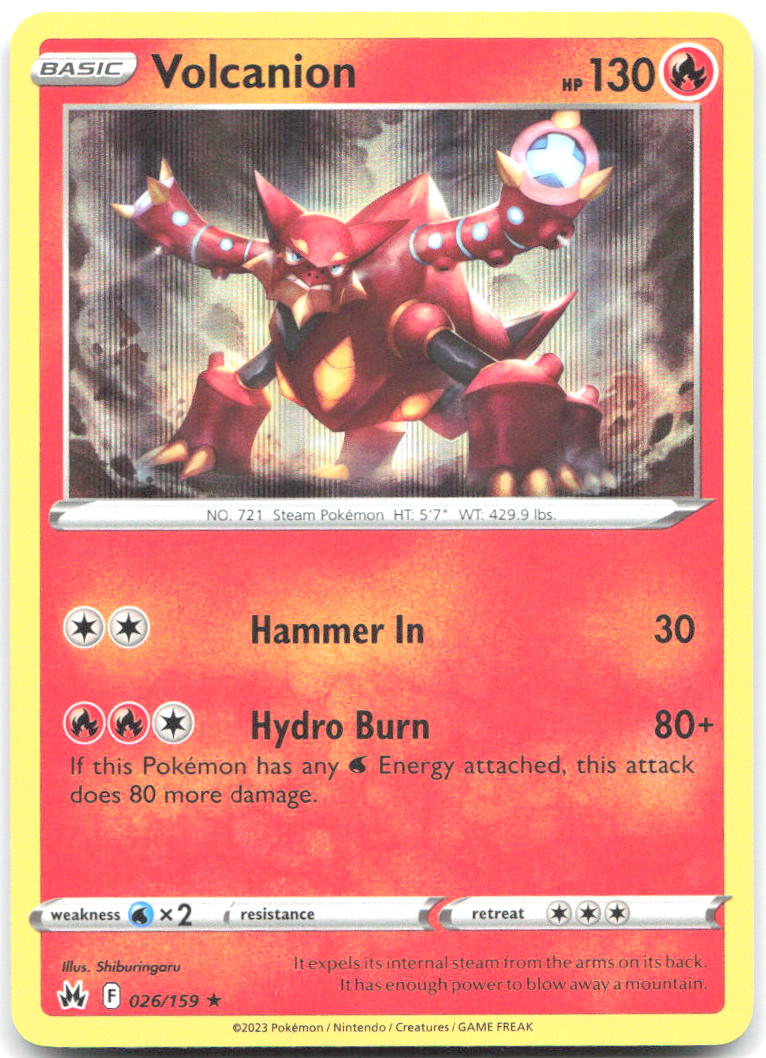 Volcanion Holo Rare SWSH: Crown Zenith 026/159 NM Shiburingaru