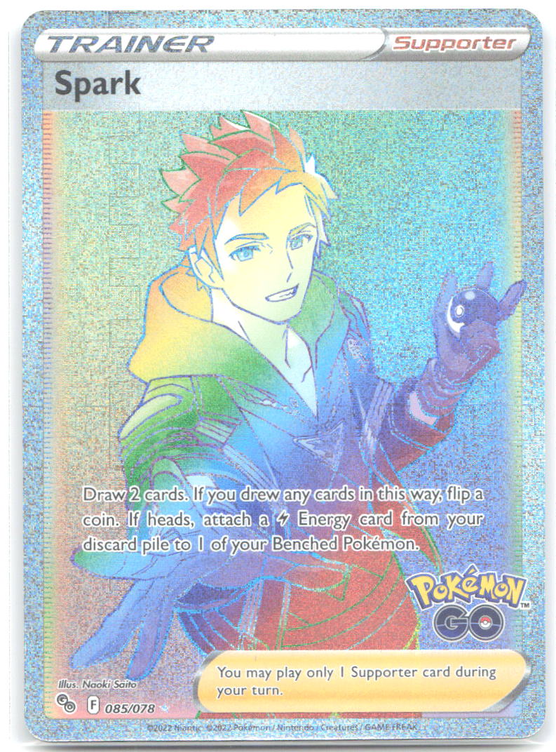 Spark Secret Holo Secret Rare Pokemon GO 085/078 NM Naoki Saito