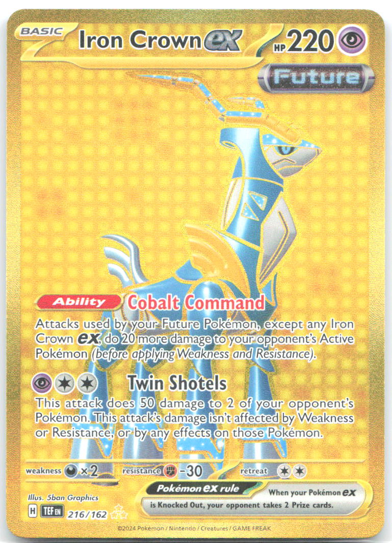 Iron Crown ex Holo Hyper Rare SV05: Temporal Forces 216/162 NM 5ban Graphics