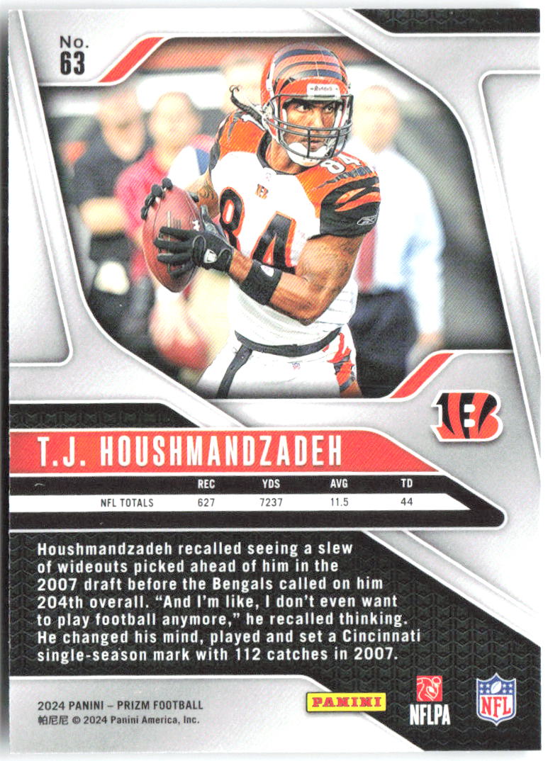 T.J. Houshmandzadeh Panini Prizm 63 2024 Cincinnati Bengals