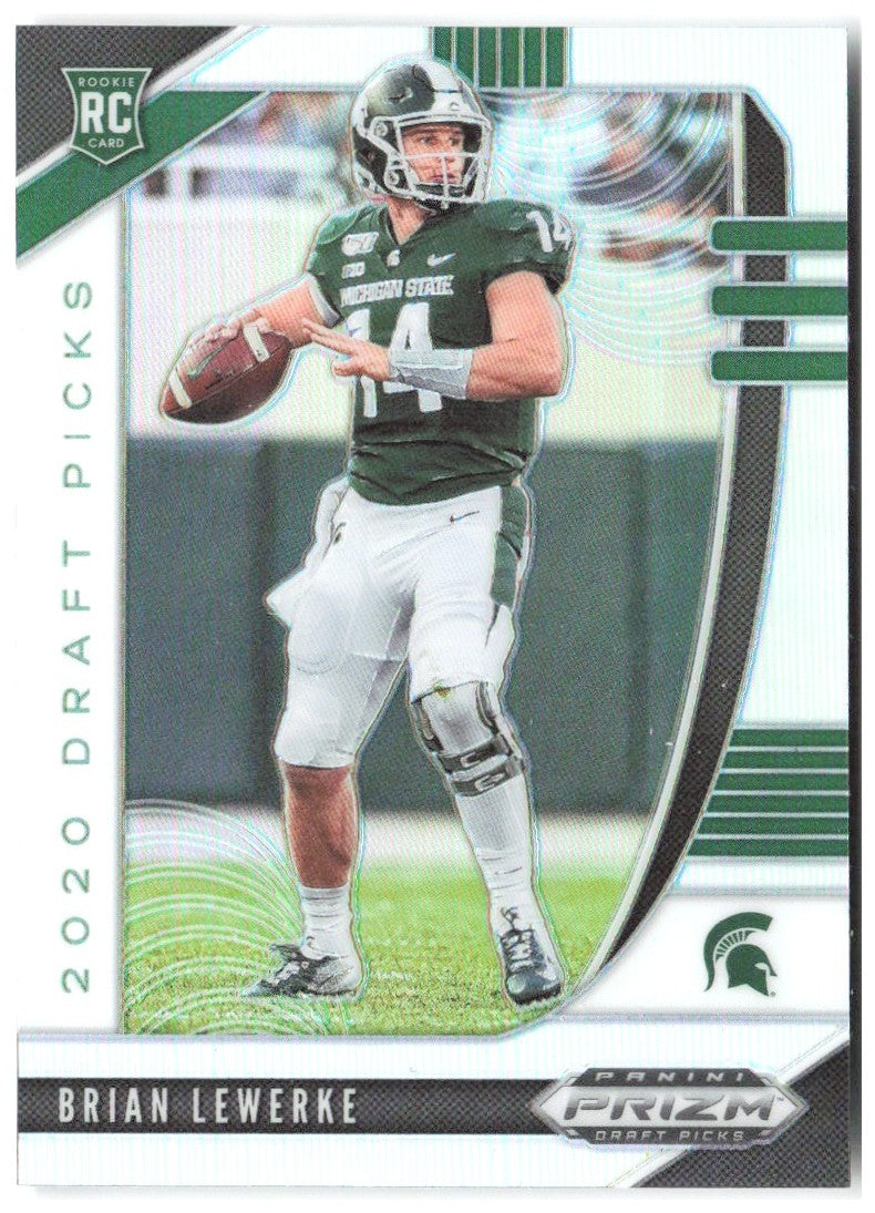 Brian Lewerke Prizm Draft Picks - Prizms Silver 142 2020 Michigan State Spartans