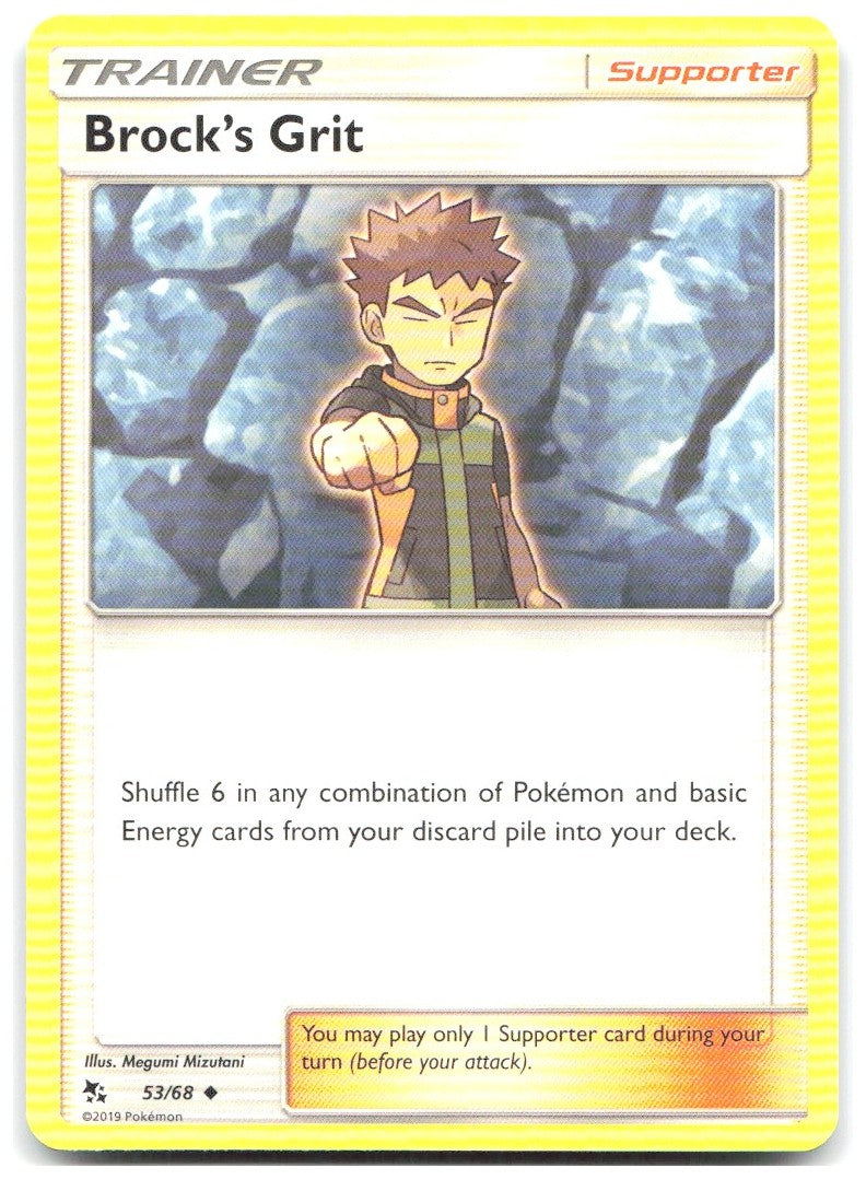 Brock's Grit Uncommon Hidden Fates 53/68 NM Megumi Mizutani