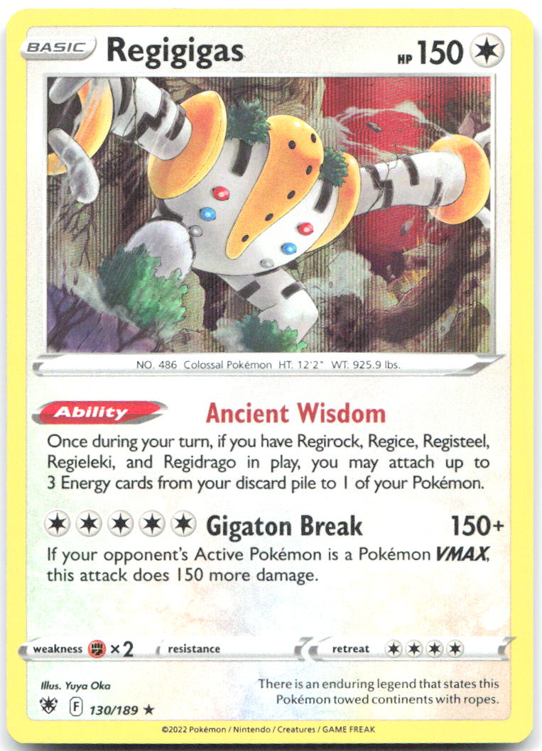 Regigigas Holo Rare SWSH10: Astral Radiance 130/189 NM Yuya Oka