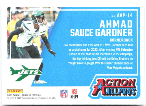 Ahmad "Sauce" Gardner Action All-Pros Donruss - Action All-Pros AAP-14 NM