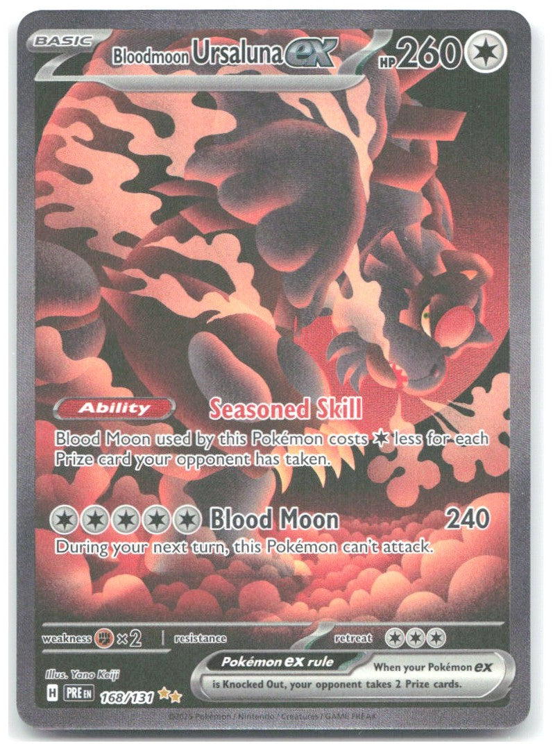 Bloodmoon Ursaluna ex Special Illustration Rare Prismatic Evolutions 168/131 NM