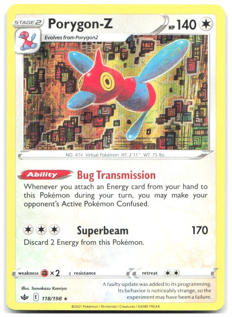 Porygon Z Holo Rare SWSH06 Chilling Reign 118/198 NM Tomokazu Komiya