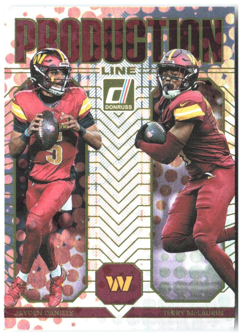 Jayden Daniels / Terry McLaurin Donruss - Production Line 8 2025 Commanders