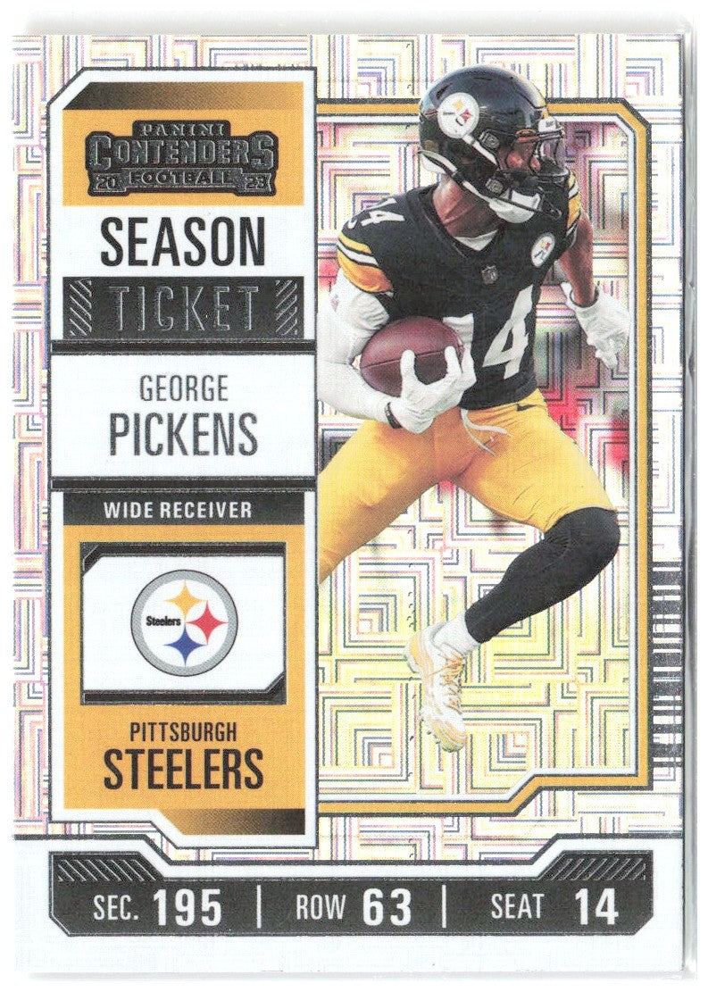 George Pickens Panini Contenders 82 2023 Pittsburgh Steelers