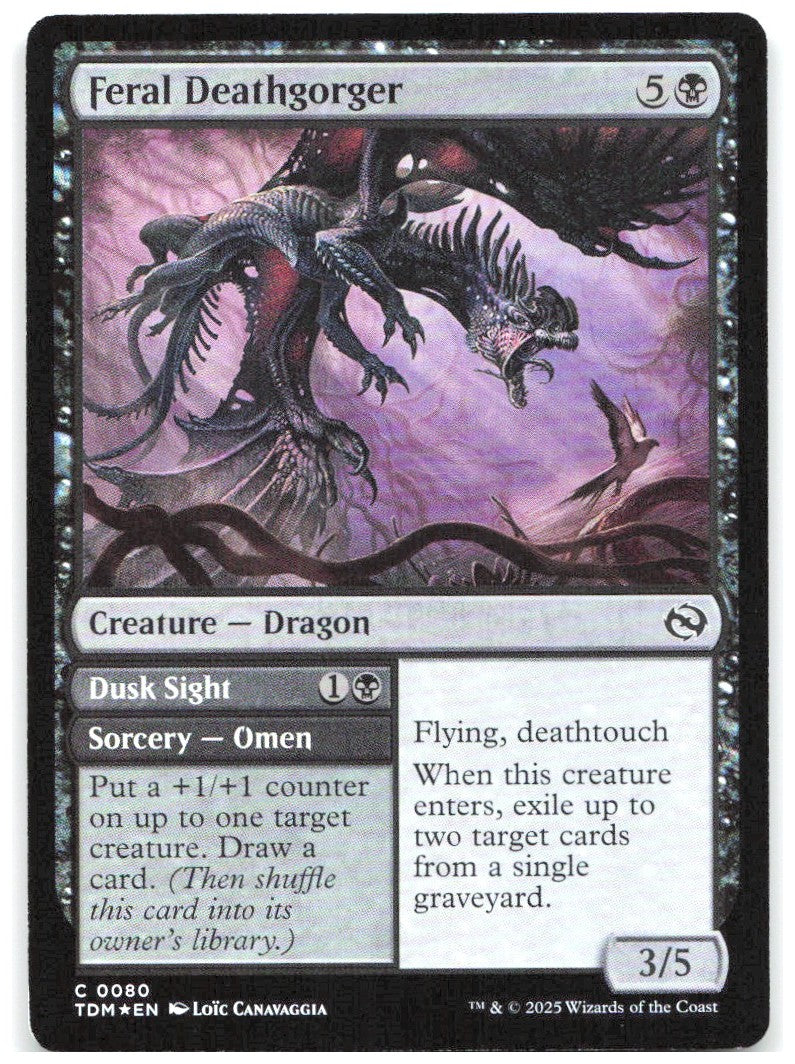 Feral Deathgorger Foil C Tarkir Dragonstorm 80 NM Loïc Canavaggia