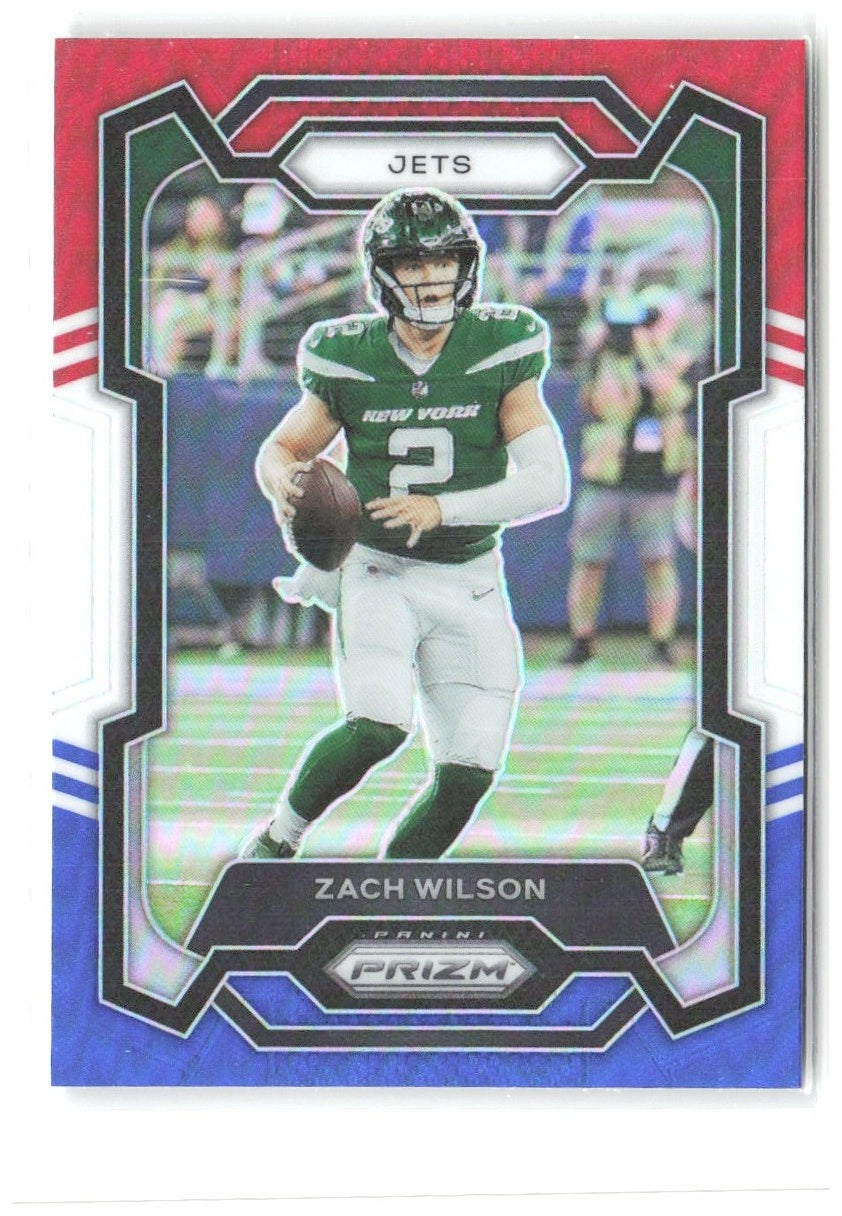 Zach Wilson Panini Prizm - Red White and Blue 235 2023 New York Jets
