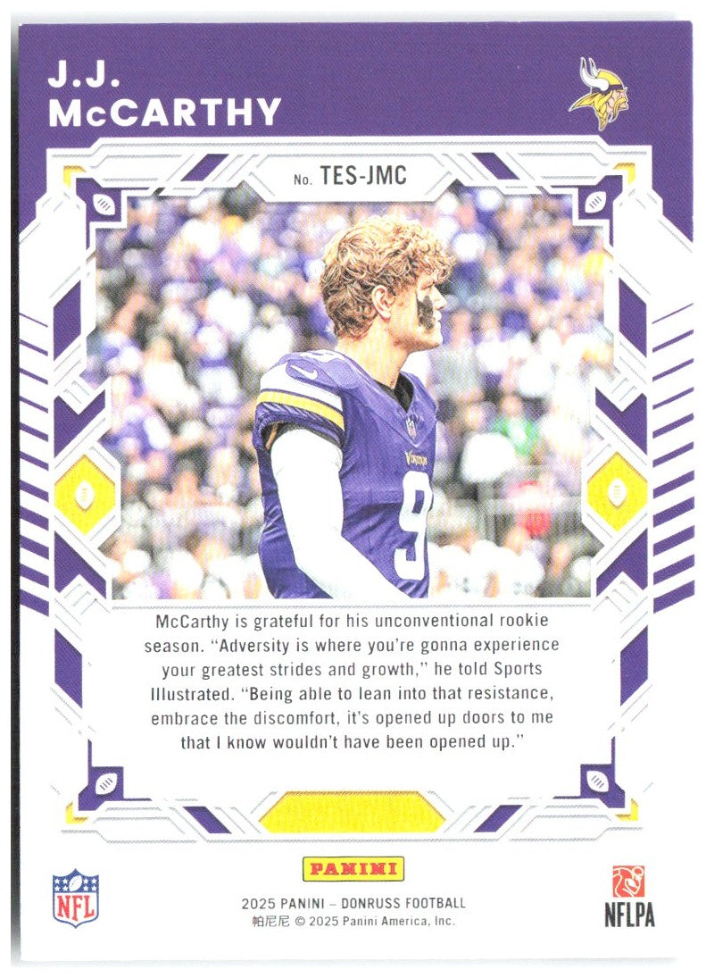 J.J. McCarthy Donruss - The Elite Series TES-JMC 2025 Minnesota Vikings
