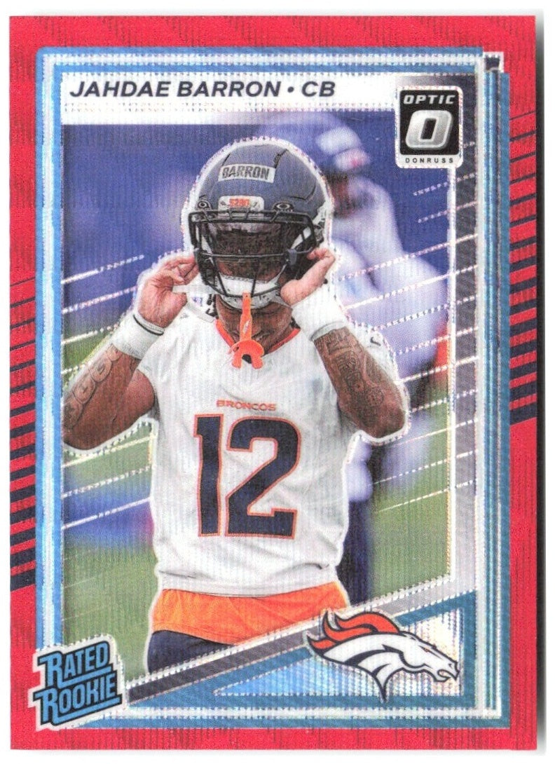 Jahdae Barron Donruss - Optic Rated Rookies Red Wave 365 2025 Denver Broncos