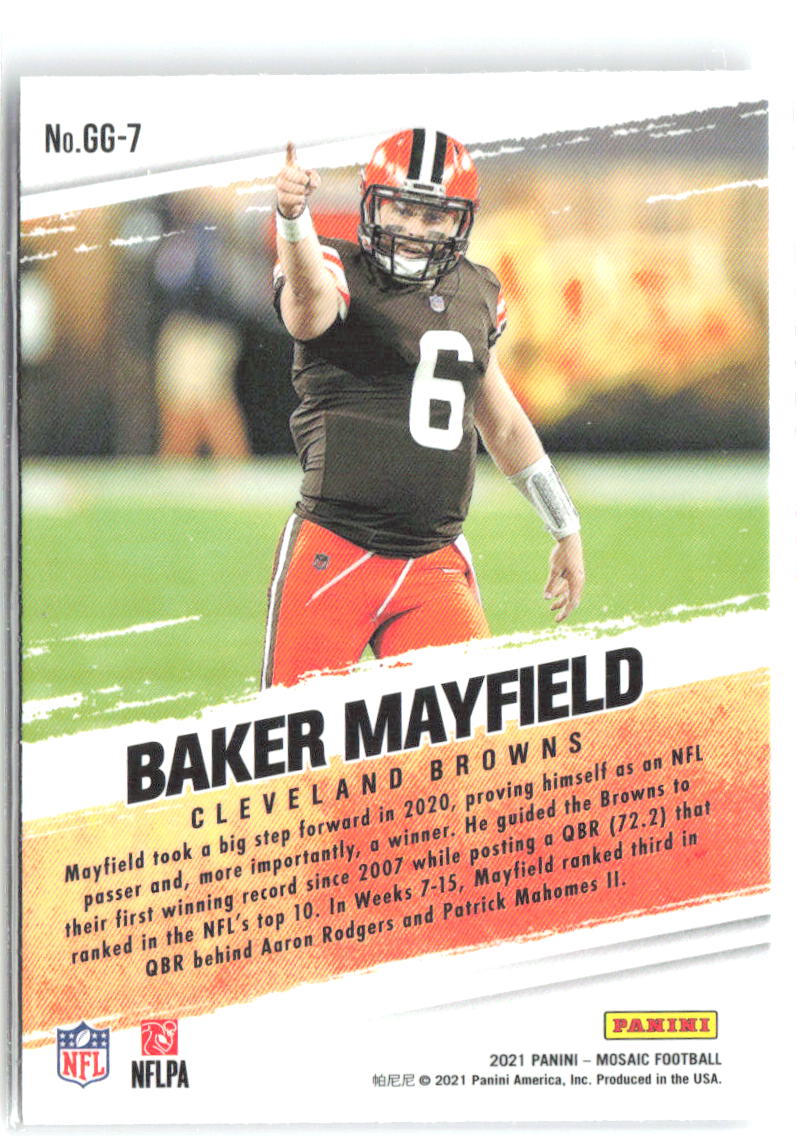Baker Mayfield Panini Mosaic - Got Game? GG-7 2021 Cleveland Browns
