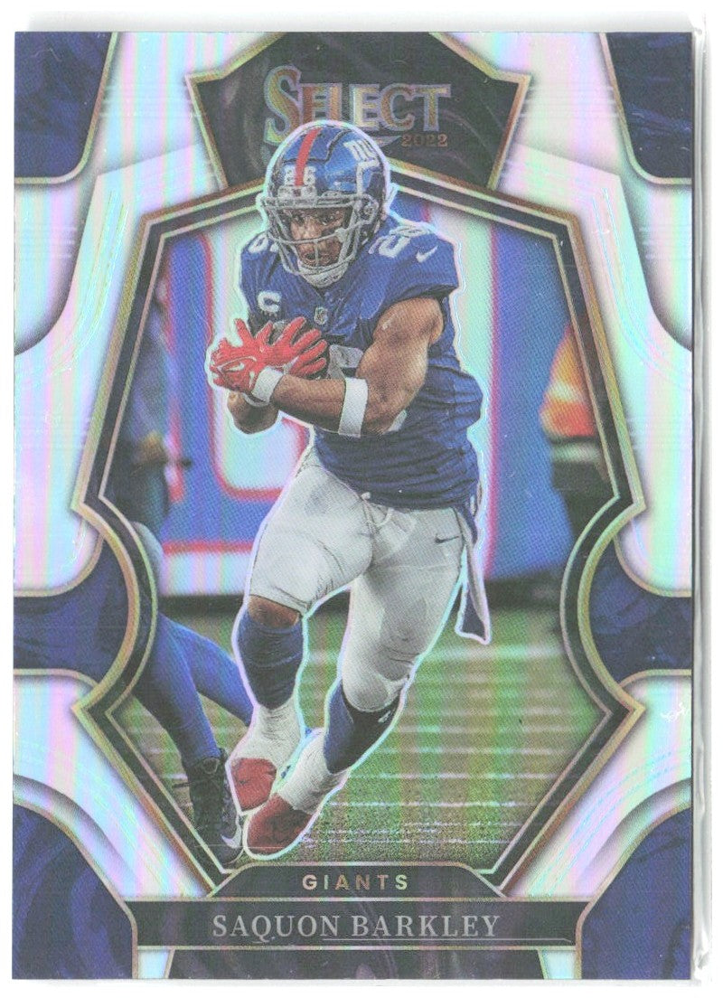 Saquon Barkley Panini Select - Silver Prizm 173 2022 New York Giants
