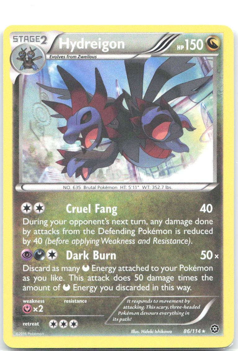 Hydreigon Holo Rare XY Steam Siege 86/114 NM Hideki Ishikawa