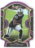 Bryan Edwards Panini Select - Purple Prizm Die Cut 76 2020 Las Vegas Raiders