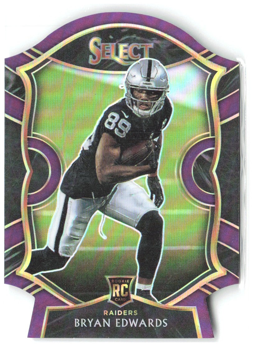 Bryan Edwards Panini Select - Purple Prizm Die Cut 76 2020 Las Vegas Raiders