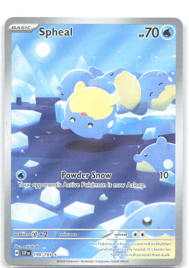Spheal Holo Illustration Rare SV08 Surging Sparks 199/191 NM miki kudo