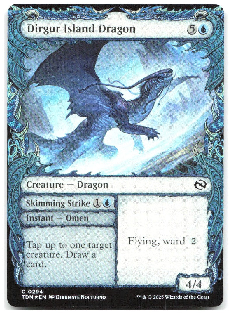 Dirgur Island Dragon Showcase Foil Tarkir Dragonstorm 294 NM Dibujante Nocturno