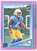 Omarion Hampton Donruss - Optic Rated Rookies Pink 303 2025 Los Angeles Chargers