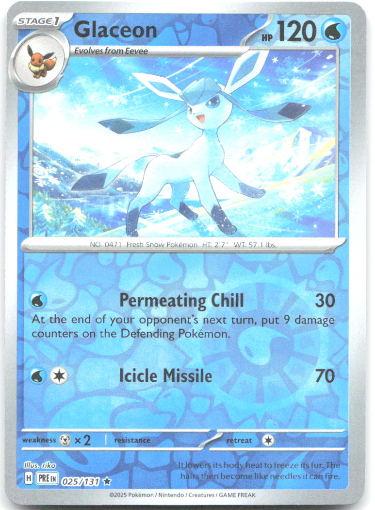 Glaceon Reverse Holo Uncommon SV06: Twilight Masquerade 054/167 NM rika