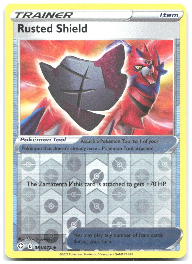 Rusted Shield Reverse Holo Uncommon Shining Fates 061/072 NM 5ban Graphics