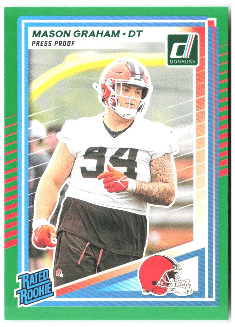 Mason Graham Donruss - Press Proofs Green 340 2025 Cleveland Browns