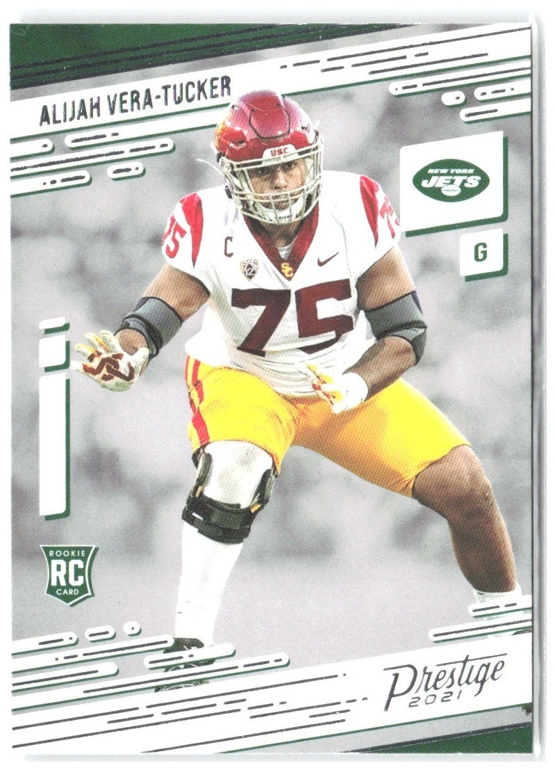 Alijah Vera-Tucker Panini Prestige 261 2021 New York Jets RC
