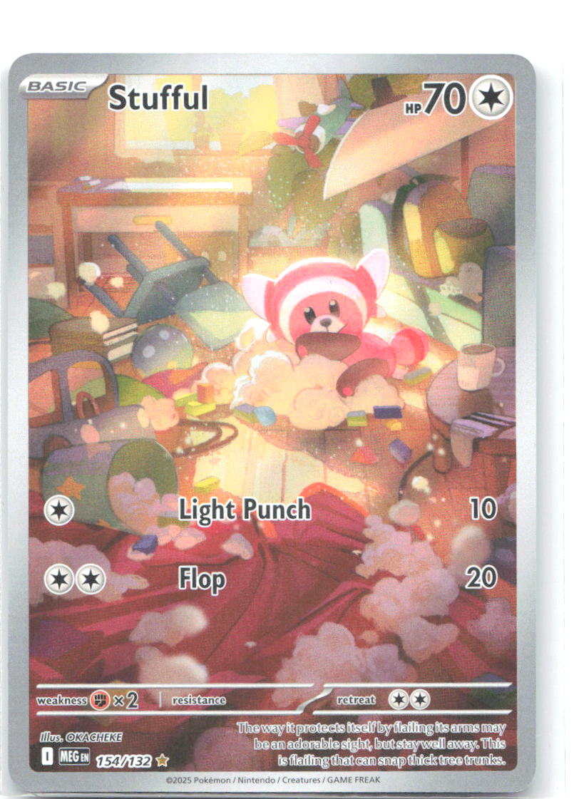 Stufful Holo Illustration Rare ME01: Mega Evolution 154/132 NM OKACHEKE