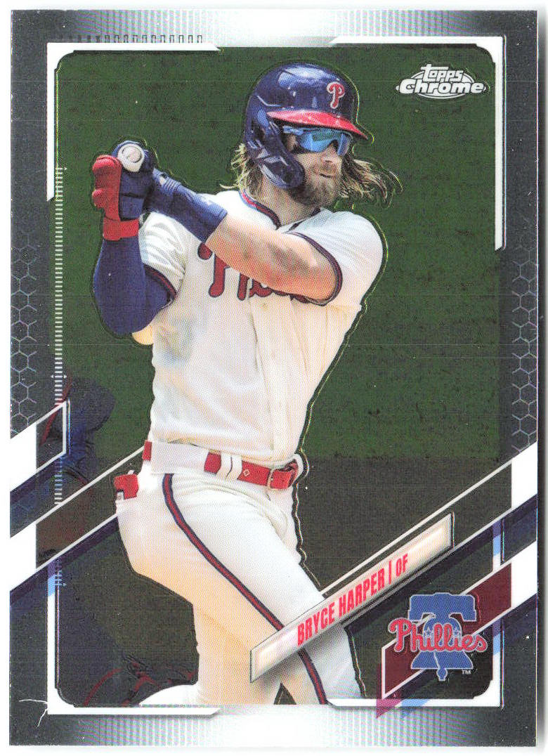 Bryce Harper Topps Chrome 134 2021 Philadelphia Phillies