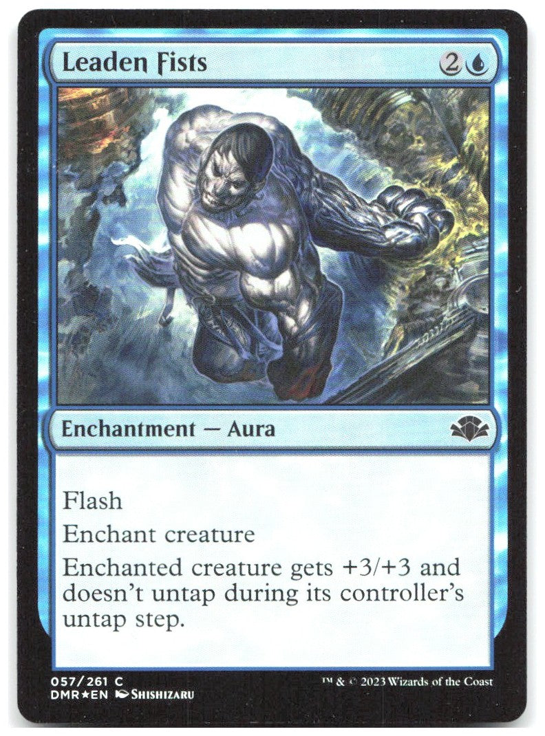 Leaden Fists Foil C Dominaria Remastered 57 NM Shishizaru