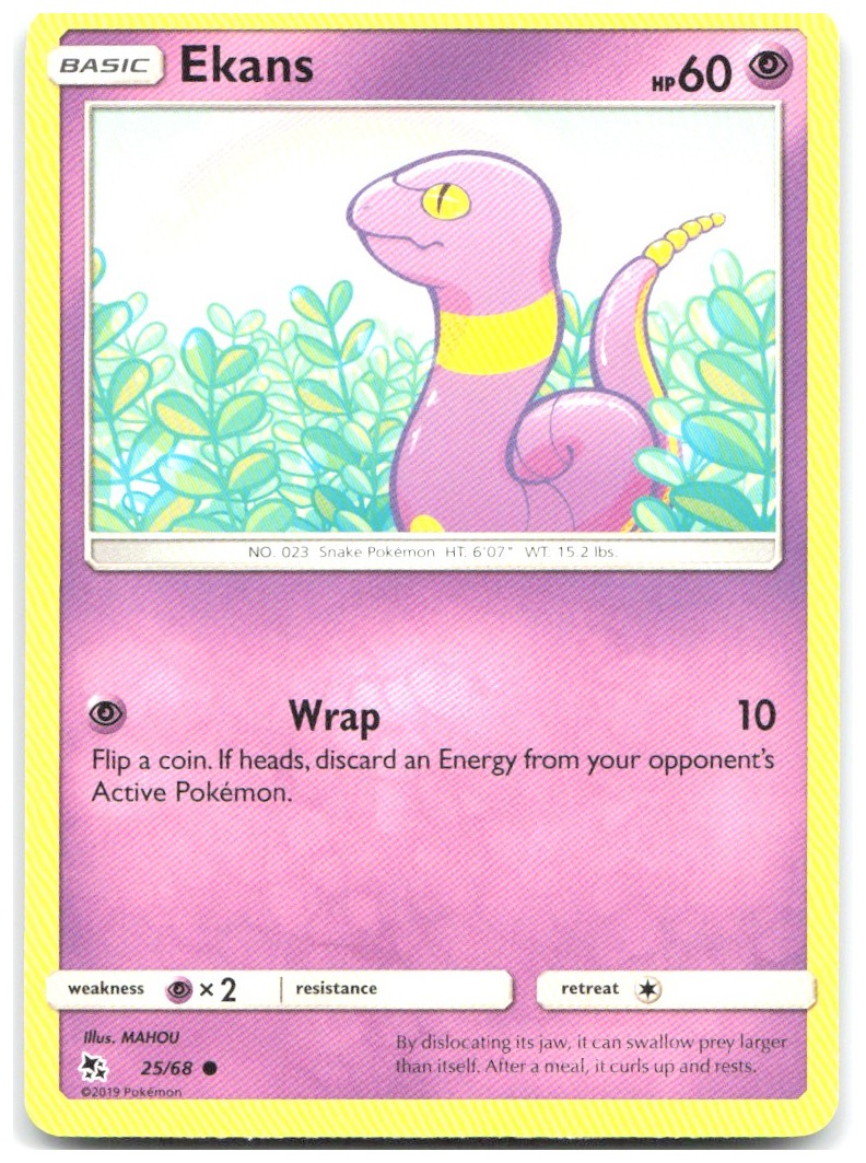 Ekans 25 Common Hidden Fates 25/68 NM MAHOU