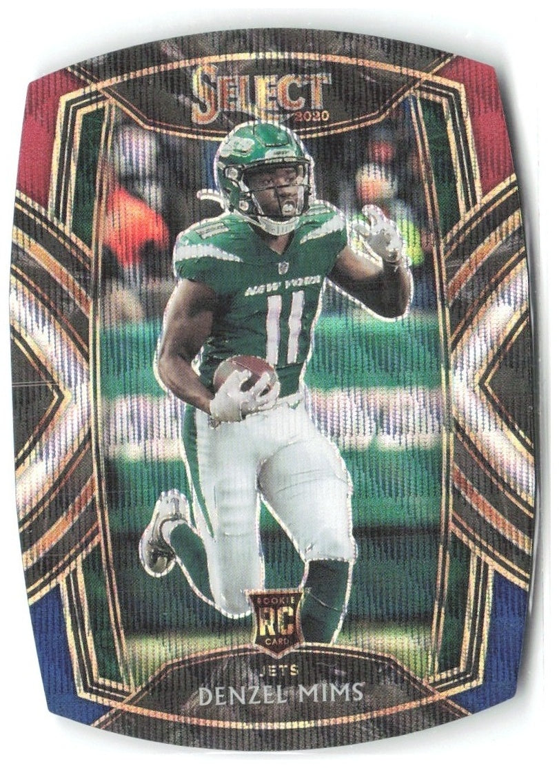 Denzel Mims Panini Select - Tri-Color Prizm Die Cut 263 2020 New York Jets