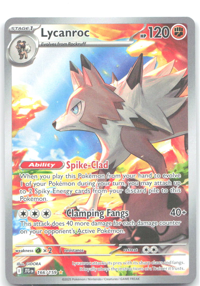 Lycanroc Holo Illustration Rare SV09: Journey Together 166/159 NM GIDORA