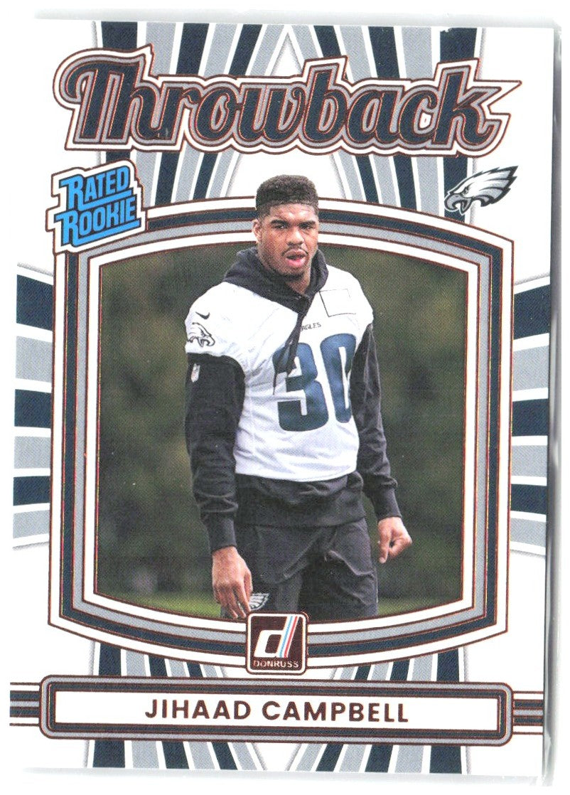 Jihaad Campbell Donruss - Rated Rookies Throwback 1 2025 Philadelphia Eagles