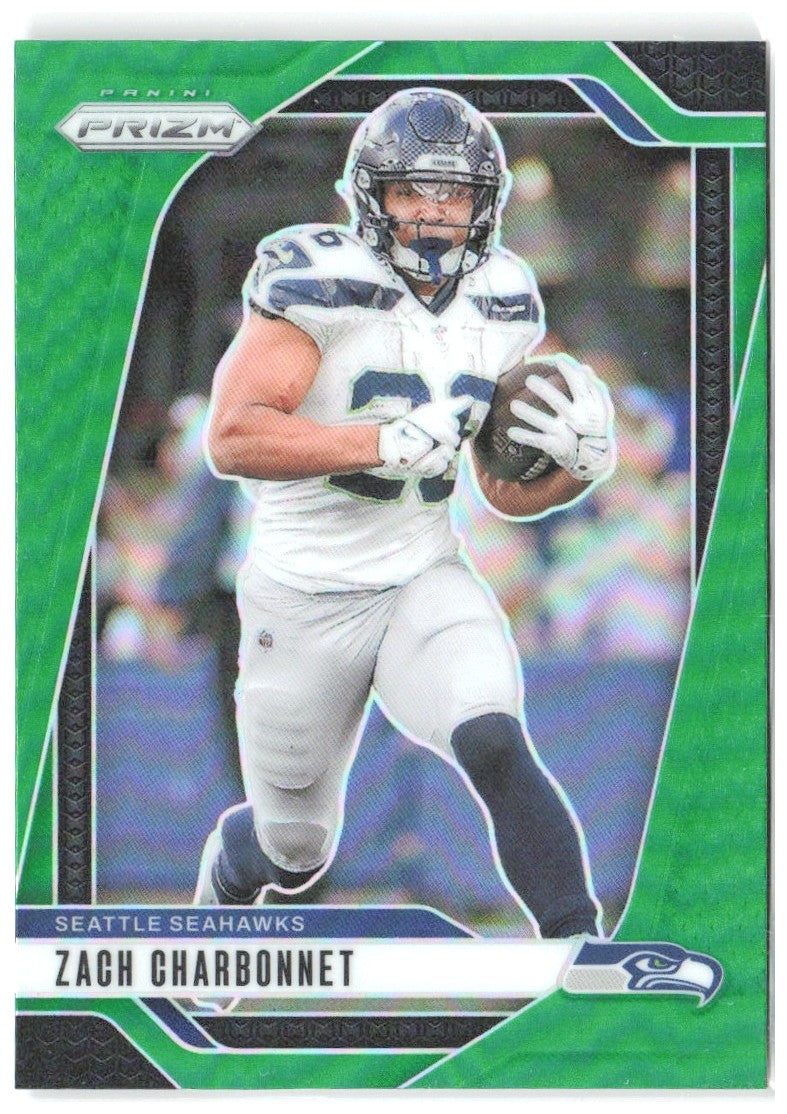Zach Charbonnet Panini Prizm - Green 264 2024 Seattle Seahawks