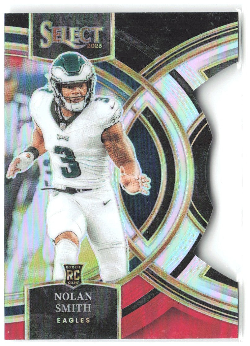 Nolan Smith Select - Black and Red Prizms Die Cuts 108 2023 Philadelphia Eagles
